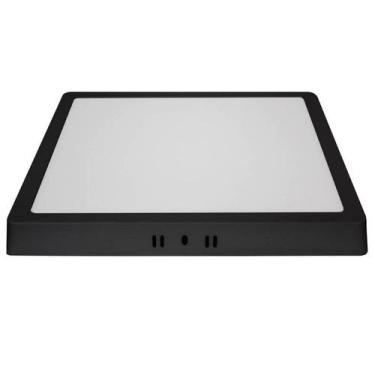 Imagem de Plafon Painel Led Sobrepor Quadrado Preto 32w 40x40 6500k - Blumenau I
