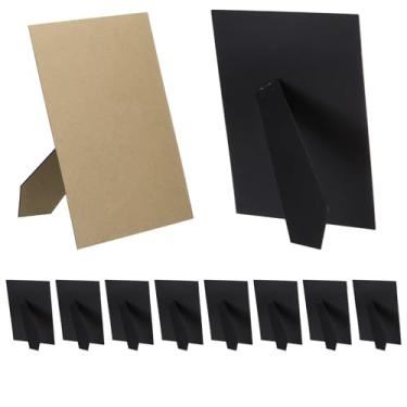 Imagem de PATIKIL Pacote com 10 cavaletes traseiros para porta-retratos, 20 x 30 cm, moldura de substituição, cavalete traseiro para quadro de fotos faça você mesmo, preto