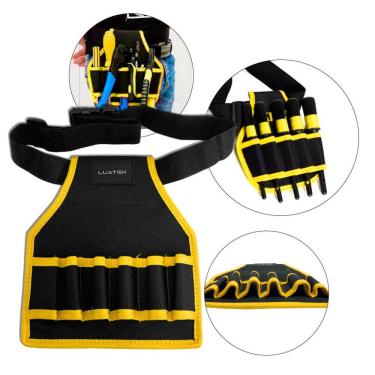 Imagem de Cinto Cinturão Arriata Cartucheira Porta Bolsa Ferramentas Preto e Amarelo