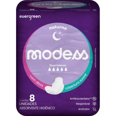 Imagem de Absorvente modess noturno c/ abas 8un