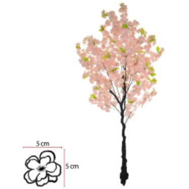 Imagem de Planta Árvore Artificial Cerejeira X288 Rosa Claro 1,6m - FLORESCER DE
