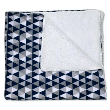 Imagem de Manta Sherpa de Bebê Estampada - Talismã, Azul Marinho