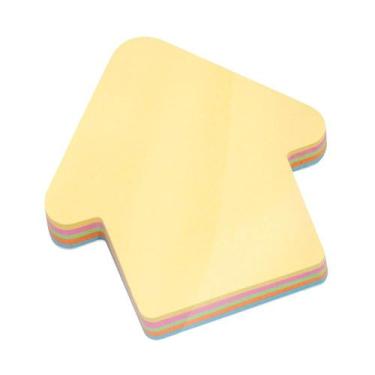 Imagem de Bloco de Notas Adesivo 70x70mm Coração Estrela Balão Seta Flor 100 Fol