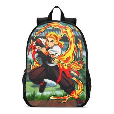 Imagem de Mochila Escolar Infanto Juvenil Anime Demon Slaye Rengoku Novidade Gee