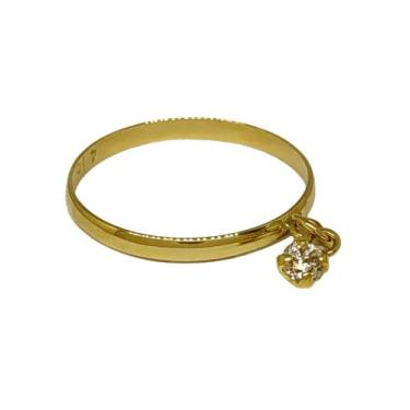 Imagem de Anel Em Ouro 18k 750 1 Pedra Redonda 3mm, 16