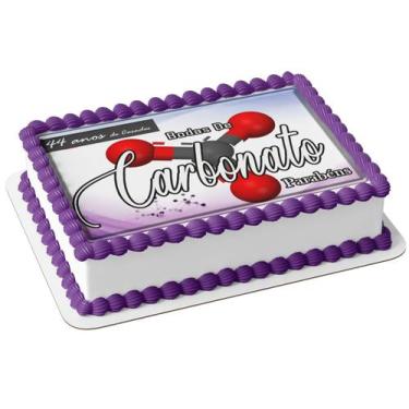 Imagem de Papel De Arroz P/ Bolo 44 Anos De Casados Bodas De Carbonato - Genéric