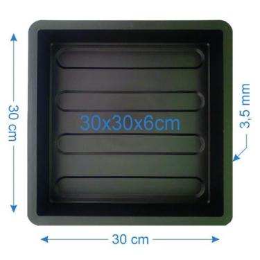 Imagem de 3 Forma De Piso Paver Bloquete Tátil Direcional 30x30x6cm - AAZ