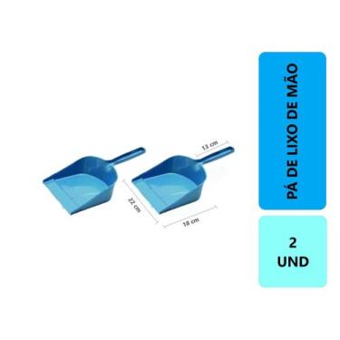 Imagem de Kit 2 - Pazinha de Mão Pá de Lixo Plástica Reforçada - MaqTech