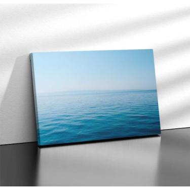 Imagem de Quadro Tecido Canvas Mar Oceano Nuvens Horizonte 02 - LindaCasaPremium