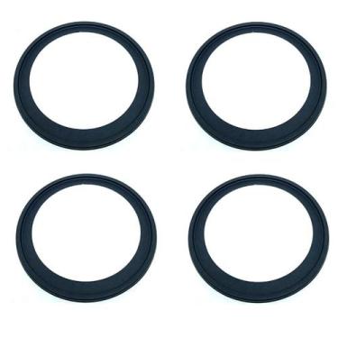 Imagem de Kit C/4 Porta Grelha Ralo Redondo 15x15 Suporte Inox Preto - Montelar 