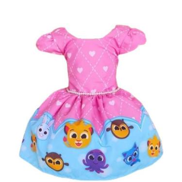Imagem de Vestido Temático Infantil Bolo Fofo Rosa Pérola - Nalu_kids, 1