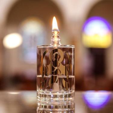 Imagem de Lamparina Decorativa Cilíndrica Anjo da Guarda Velas Bistrot