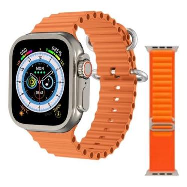 Imagem de Smartwatch Digital Relógio Inteligente Hw9 Ultra 9 Max Laranja Gps Nfc