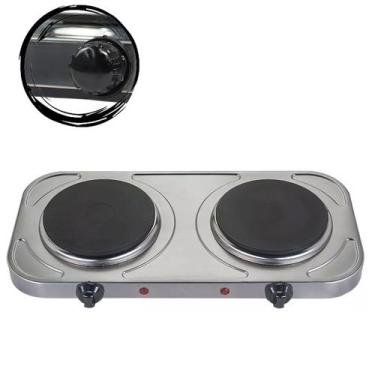 Imagem de Fogareiro Elétrico 2 Bocas 2000w Cooktop 5 Temperaturas 127V - Tesla S