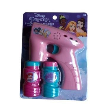 Imagem de Lança Bolhas Princesas com Luz - Brinquedo Elétrico - Rosa - Etitoys