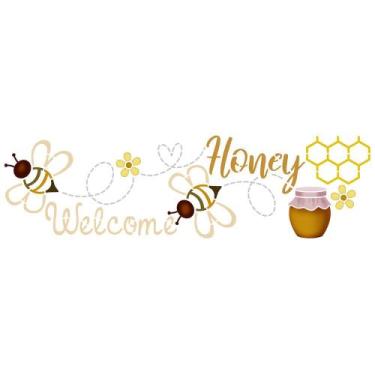 Imagem de Stencil Pintura Welcome Honey 8,4x28,5 Ste-384 Litoarte