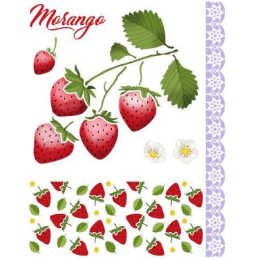 Imagem de Stencil Pintura Morangos Str-245 20x25 Litoarte