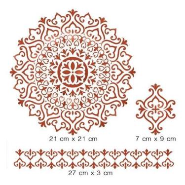 Imagem de Stencil Pintura Especial Mandalas 30x30 Stqg-025 Litoarte
