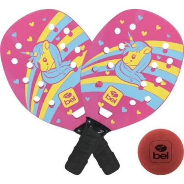 Imagem de Kit Raquetes Bolinha Nº 3 Beach Tennis Iniciantes Cogumelo Unicórnio I