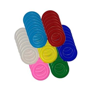 Imagem de Generic 100 pçs anéis de pé de pássaro faixas de pé de borracha faixas de perna de pássaro identificação anéis de pé para pombos rutin peônias patos galinhas