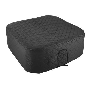 Imagem de Capa Inflável para Banheira de Hidromassagem, Capa Protetora Dobrável de 4,75 Pés para Transbordamento de Chuva, Cobertor de Isolamento para Banheira de Hidromassagem Quadrada