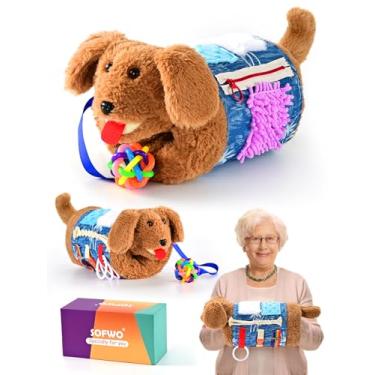 Imagem de SOFWO Cobertor Fidget para adultos com demência, Alzheimer, produtos de atividades de demência para idosos e idosos, jogo de presente e brinquedo para Alzheimer ou demência, brinquedos sensoriais