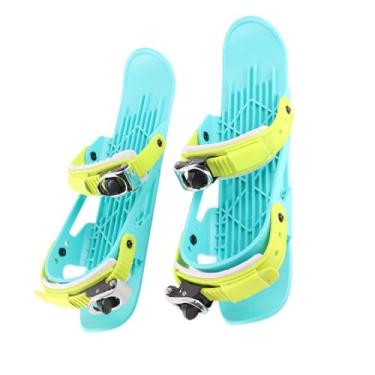 Imagem de Patins de Esqui Curtos para Neve, Patins de Neve Curtos, Mini Patins de Esqui Portáteis Ajustáveis ​​para Sapatos de Inverno Com Bolsa de Armazenamento (tamanho pequeno)