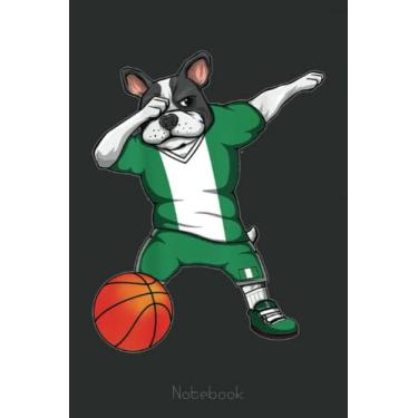 Imagem de Dabbing French Bulldog Nigeria Basketball Fans Sport Notebook: A blank lined basketball notebook 6x9 in 110 Pages that makes a fun basketball gift for ... women's basketball, team basketball gifts