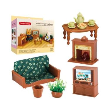 Imagem de Casa de Bonecas em Miniatura - Família de Renas na Floresta - Acessóri