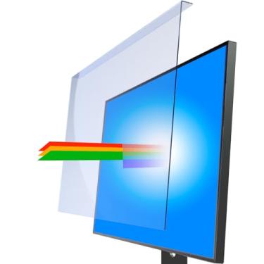 Imagem de viseNOVA Pacote com 2 protetores de tela antiluz azul para monitor de computador com proporção de tela de 20, 20,2, 21,5, 21,6, 22 polegadas - 16:9 / 16:10 com proporção de tela tipo suspenso, filtro