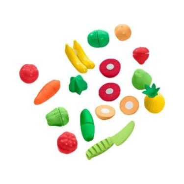 Imagem de Comidinha de Brinquedo Faz de Conta Nutri Feirinha - 8 Peças Ta Te Ti