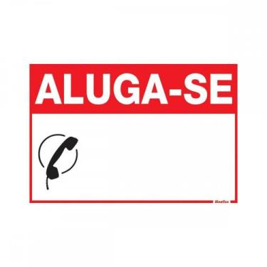 Imagem de Placa Sinalizacao Pvc 20X30 ''Aluga-Se'' 250Cm - SINALIZE