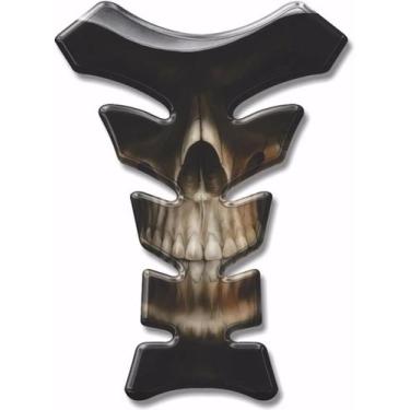 Imagem de Adesivo Protetor De Tanque Caveira Skull Dark Negro Resitank