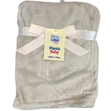 Imagem de Manta Bebê Oportunity Flannel Fleece 100x75 - Bene Casa, Cinza Cintila