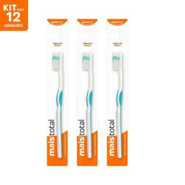 Imagem de Kit com 12 Escovas Dentais mais prothese dura 2167  Powerdent