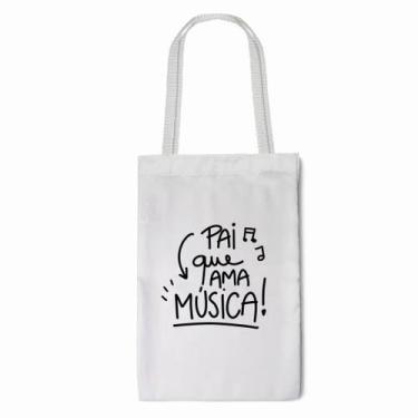 Imagem de Ecobag Branca Personalizada Pequena Com Alça 20x30cm - I Love Be Nerd