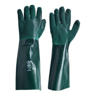 Imagem de Luva de PVC áspera 45 cm verde G -Cano Longo Delta Plus