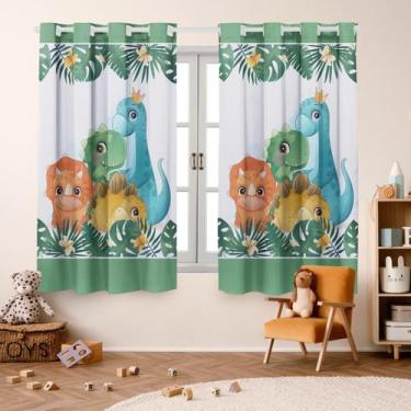 Imagem de Cortina Infantil Dinossauro Dino 2,00x1,50 Decoração, Quarto, Menina, 
