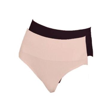 Imagem de Kit com 2 Calcinhas Alta Hope 33110 Colorido, Bege, G