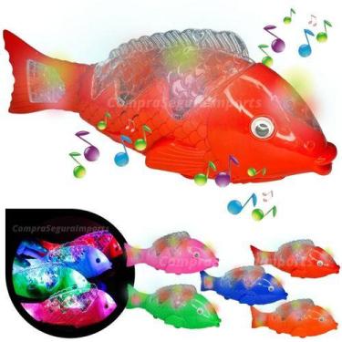 Imagem de Peixe Musical C/ Luz Led Bate Cauda Brinquedo - Europio, Menina