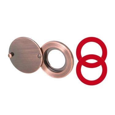 Imagem de Capa de olho mágico do visualizador de porta, protetor de segurança doméstica bronze com ferramentas de montagem autoadesivas convenientes (tamanho grande)