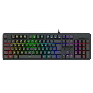 Imagem de Teclado Gamer Redragon Netherbane Rainbow Full Size Preto ABNT2 - K521-R PT