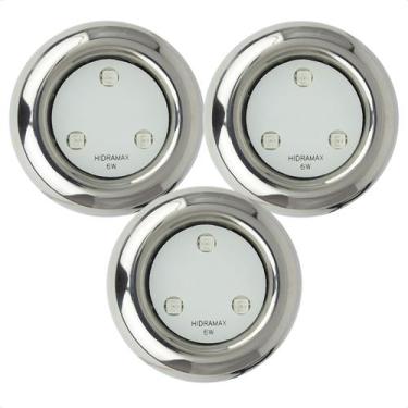 Imagem de Kit Iluminação Piscina 3 Refletores Led 6w RGB Inox S - Hidramax