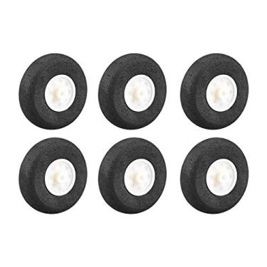 Imagem de uxcell Rodas de avião RC - 6 peças RC Airplane Aircraft Sponge Wheels 1,77 polegadas x 0,1 polegada