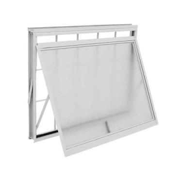 Imagem de Janela Maxim-Ar Grade Quadriculada em Aço 60 x 80 x 5 cm 1 Folha Kompa