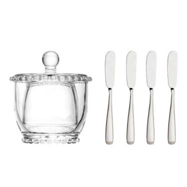 Imagem de Manteigueira Francesa De Vidro Pearl 11cm Wolff Mesa Posta