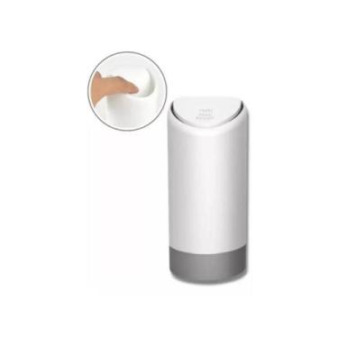 Imagem de Lixeira Automotiva Encaixe Porta Copos Moeda Carro Uber Van Taxi Silic