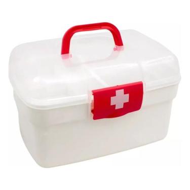 Imagem de Maleta Organizadora Casita Primeiros Socorros Com Bandeja Branca