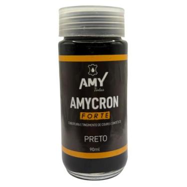 Imagem de Tinta Para Couro Preto Amycron 90ml - Cor Preta