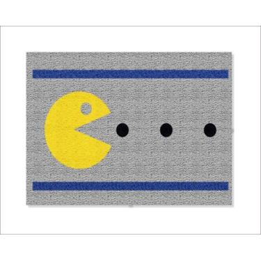 Imagem de Tapete Capacho Pacman - capacho com arte, PRATA